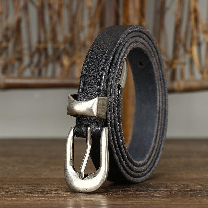 Ceinture Noire Ceinture Tressée Femme Cuir Ceinture Fine En Cuir