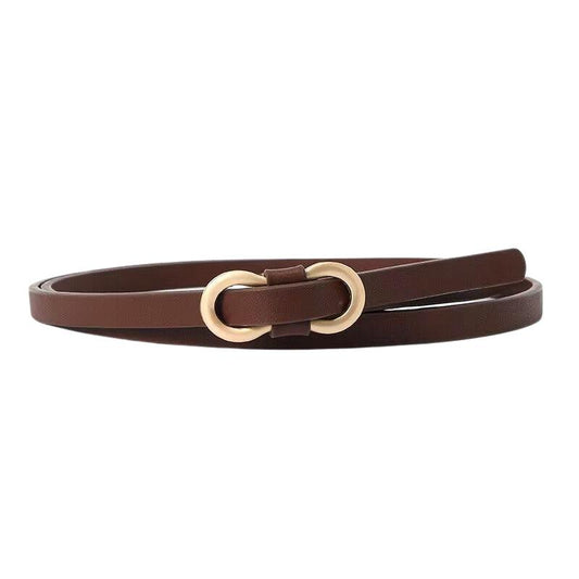 Ceinture fine en simili vegan, boucle chic pour femme, modèle Yesenia - La Boutique de la Ceinture