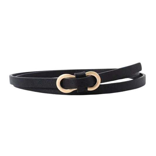Ceinture fine en simili vegan, boucle chic pour femme, modèle Yesenia - La Boutique de la Ceinture