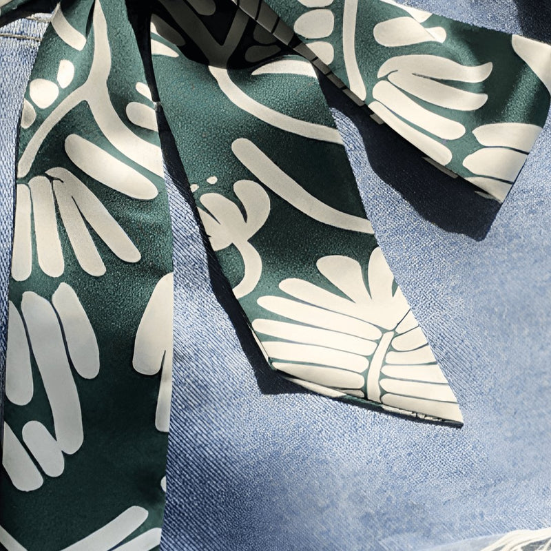 Ceinture foulard, à motif tropical, modèle Thelcunia