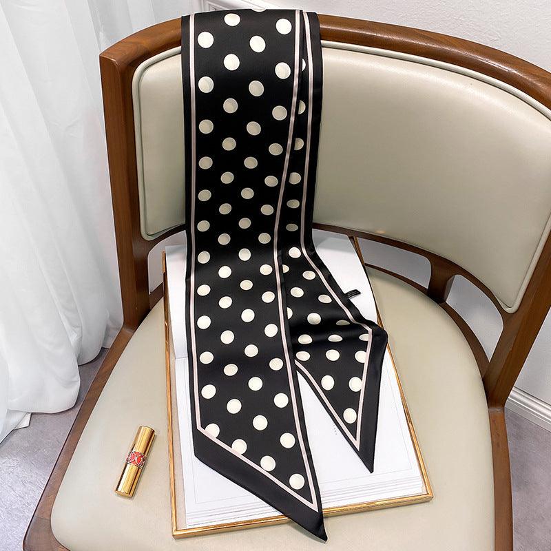 Ceinture foulard en soie à pois, modèle Sarita - La Boutique de la Ceinture