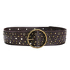 Ceinture large à œillets et rivets, pour femme, modèle Lou - La Boutique de la Ceinture