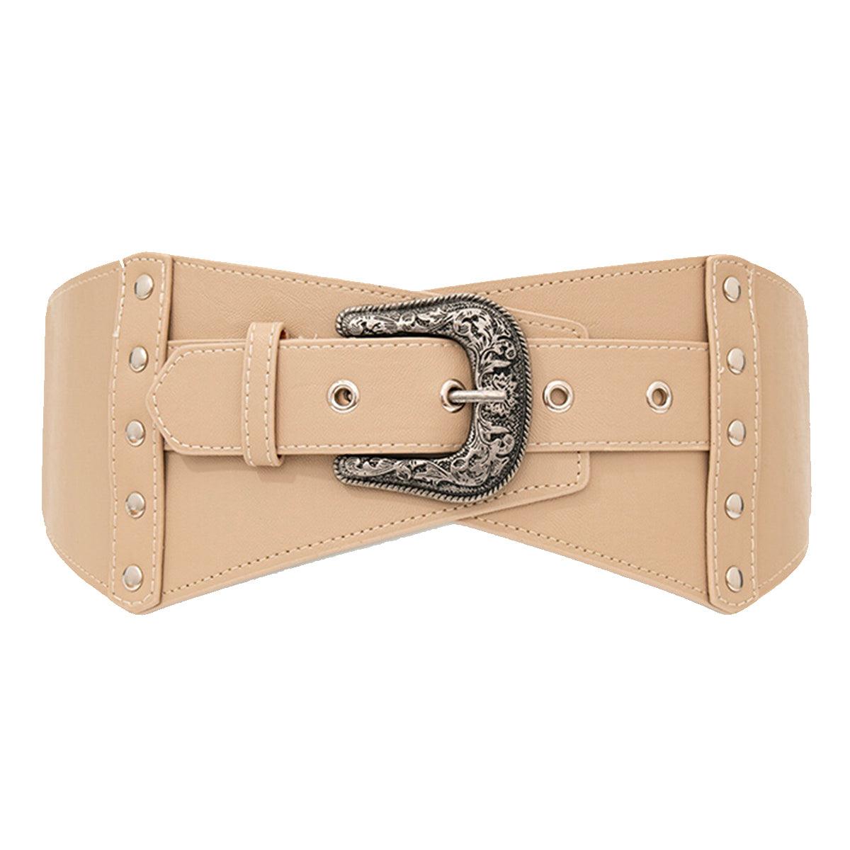 Ceinture large élastique, taille haute, pour femme, modèle Kirsten - La Boutique de la Ceinture