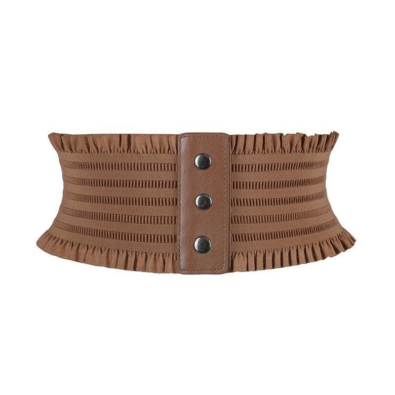 Ceinture large, taille haute, pour femme, modèle Thana