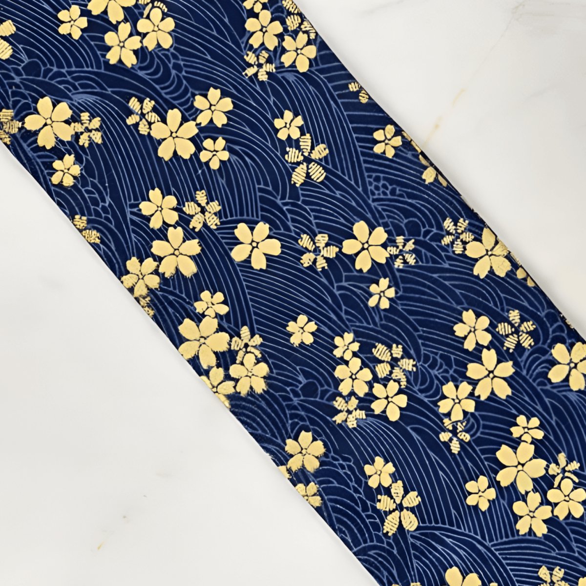 Ceinture Obi à motifs fleurs de Sakura, modèle Okabe - La Boutique de la Ceinture