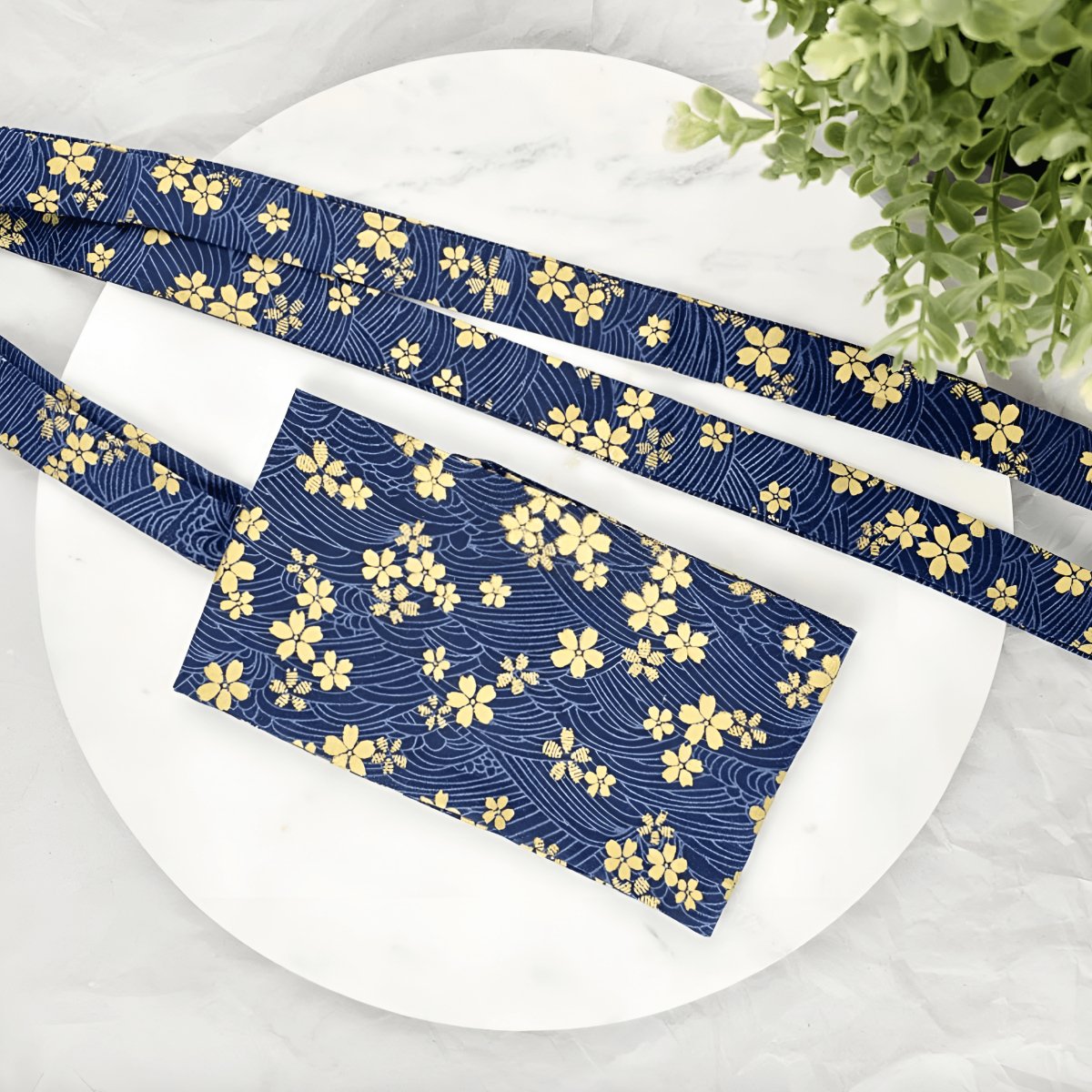 Ceinture Obi à motifs fleurs de Sakura, modèle Okabe - La Boutique de la Ceinture