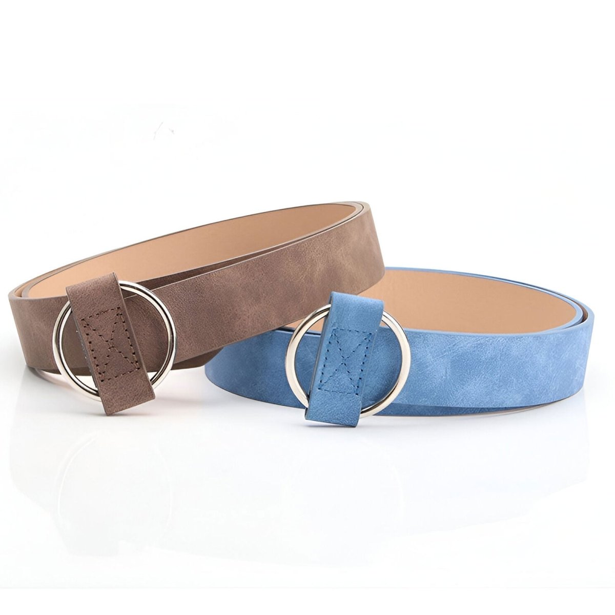 Ceinture tendance à boucle ronde pour femme, modèle Jessie - La Boutique de la Ceinture