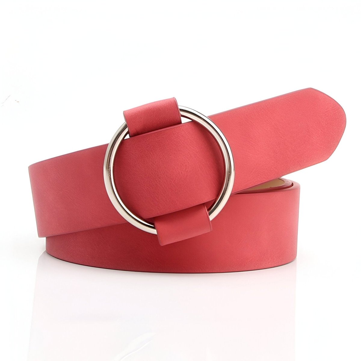 Ceinture tendance à boucle ronde pour femme, modèle Jessie - La Boutique de la Ceinture