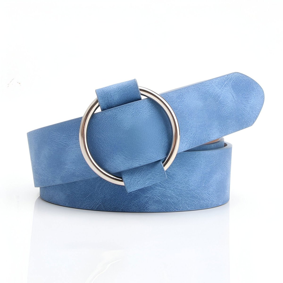 Ceinture tendance à boucle ronde pour femme, modèle Jessie - La Boutique de la Ceinture