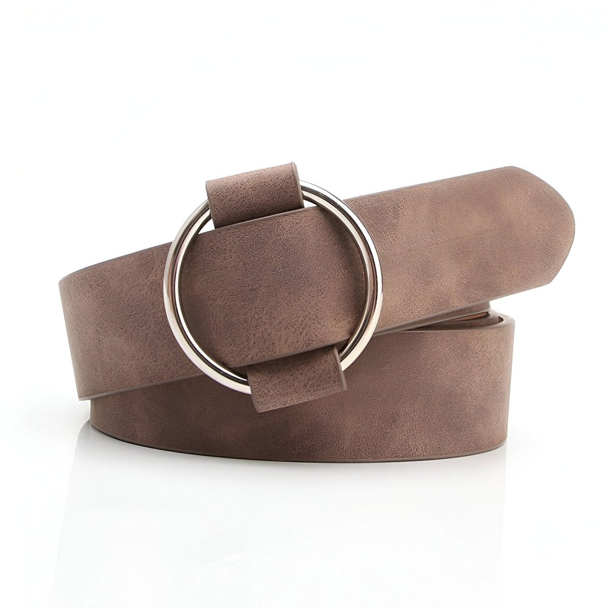 Ceinture tendance à boucle ronde pour femme, modèle Jessie - La Boutique de la Ceinture