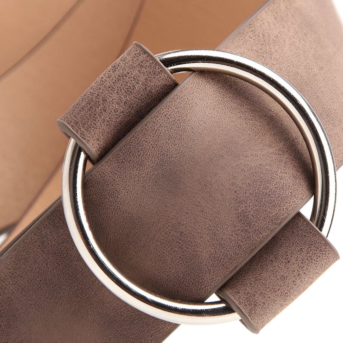 Ceinture tendance à boucle ronde pour femme, modèle Jessie - La Boutique de la Ceinture