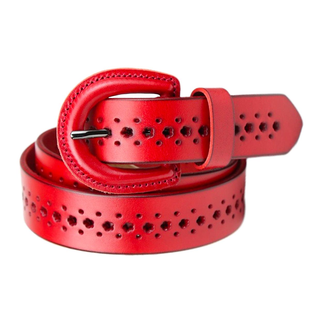 Ceinture toute habillée de cuir pour femme, modèle Mia - La Boutique de la Ceinture