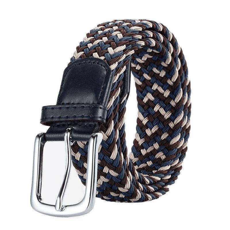 Ceinture tressée élastique bleue personnalisable exclusive | BRUCLE Ceinture tressée élastique bleue personnalisable exclusive | BRUCLE