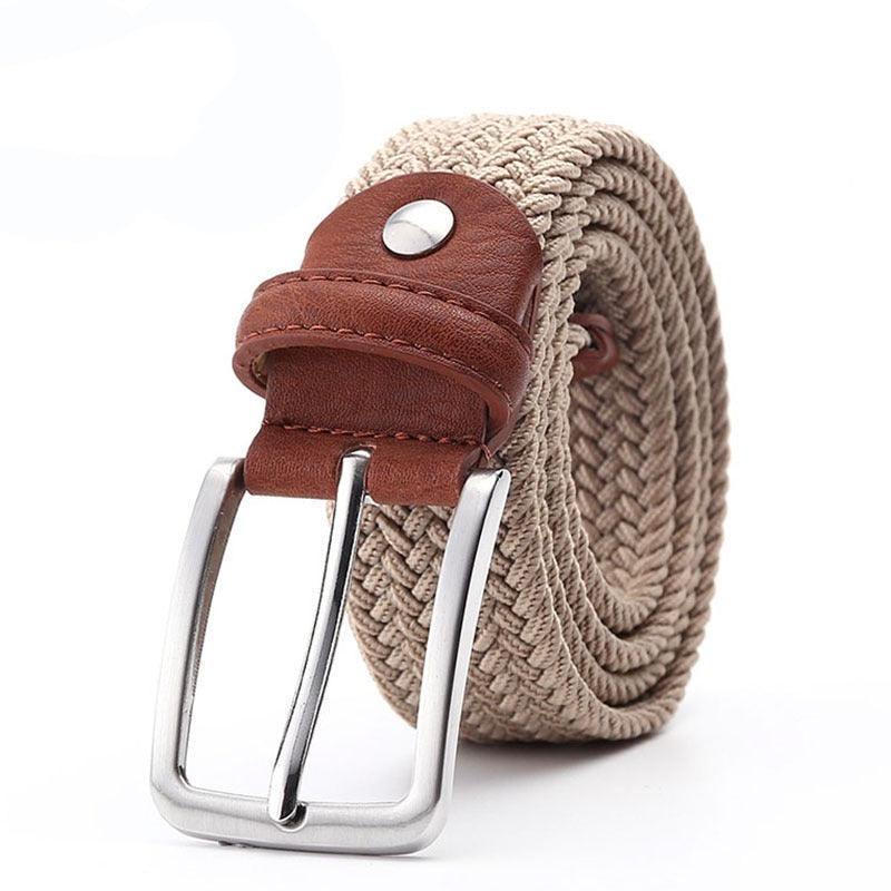 CEINTURE,Ceinture tressée élastique pour femmes, 4.8cm, boucle ronde CEINTURE,Ceinture tressée élastique pour femmes, 4.8cm, boucle ronde
