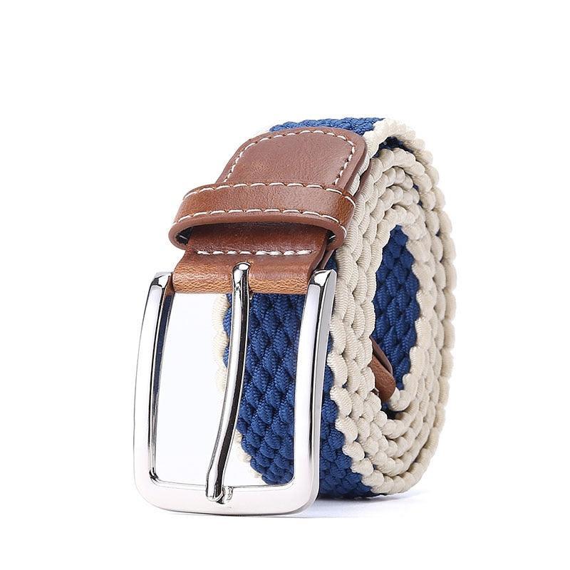 Ceinture tressée élastique pour homme, modèle Vakhtang - La Boutique de la Ceinture