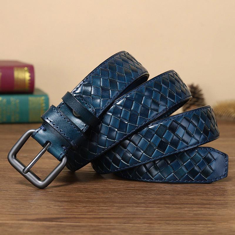 Ceinture tressée bleu marine hot sale