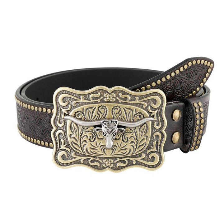 Boucle de Ceinture Style Western Homme