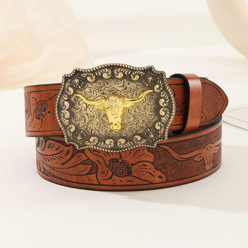 Ceinture Cowboy Ceinture Homme Rouge Medaille Mexique Ref: 2020110