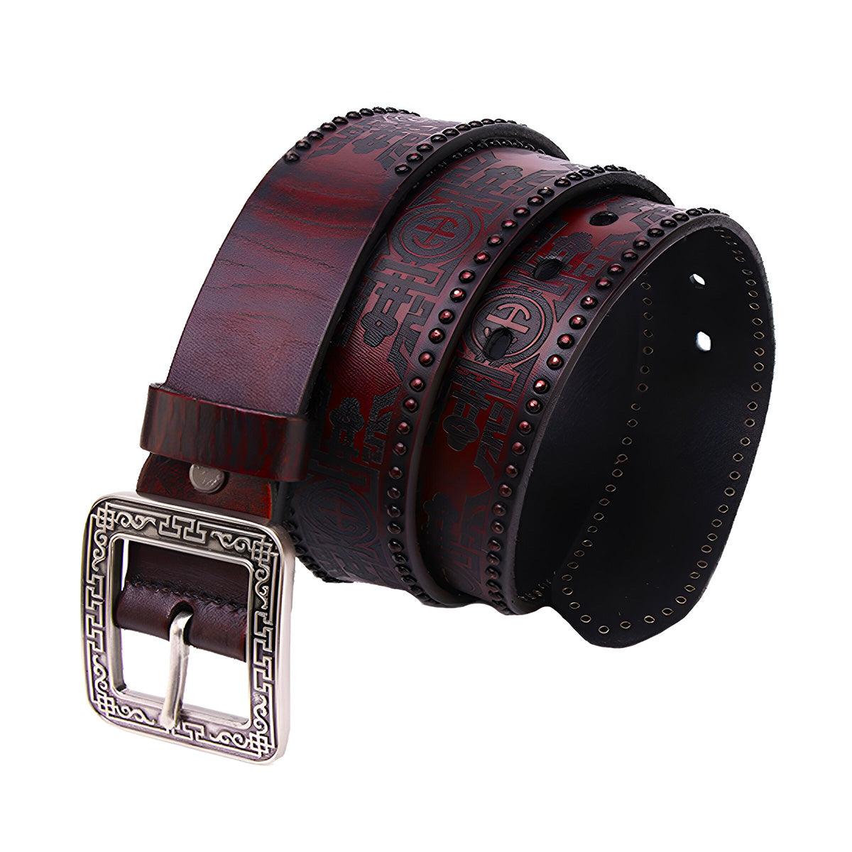 Ceinture Western en cuir, homme ou femme, modèle Daksha - La Boutique de la Ceinture