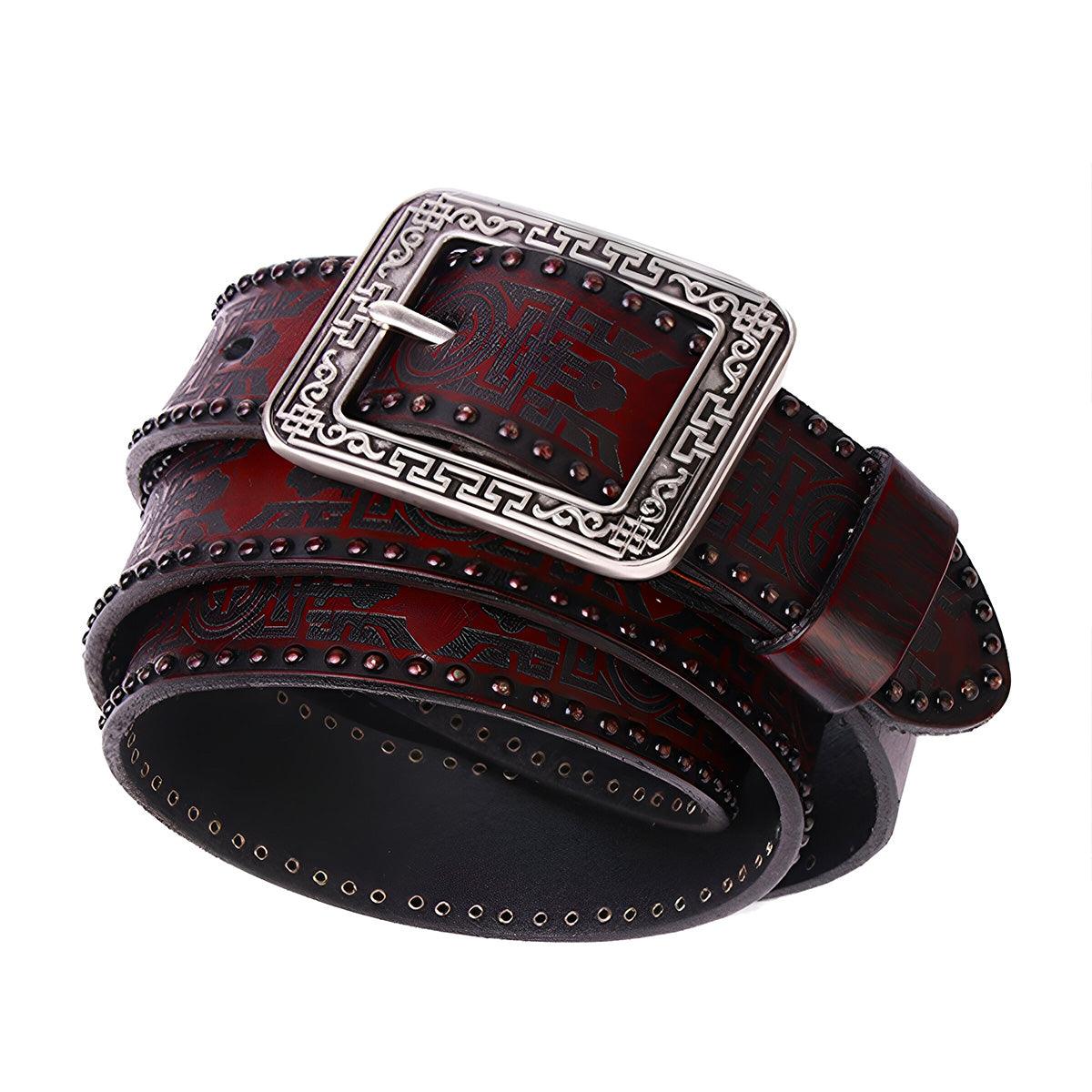 Ceinture Western en cuir, homme ou femme, modèle Daksha - La Boutique de la Ceinture