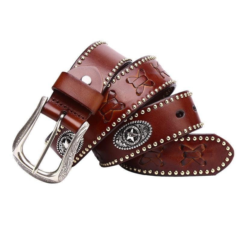 Ceinture Western en cuir, modèle Chumani - La Boutique de la Ceinture