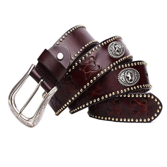 Ceinture Western en cuir, modèle Chumani - La Boutique de la Ceinture