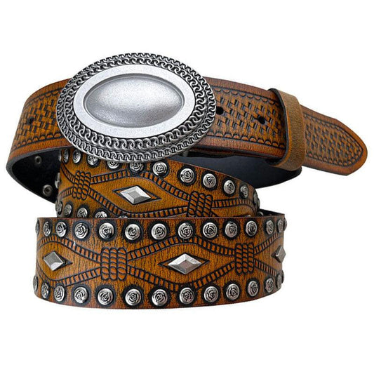 Ceinture Western en cuir, modèle Tiwa - La Boutique de la Ceinture