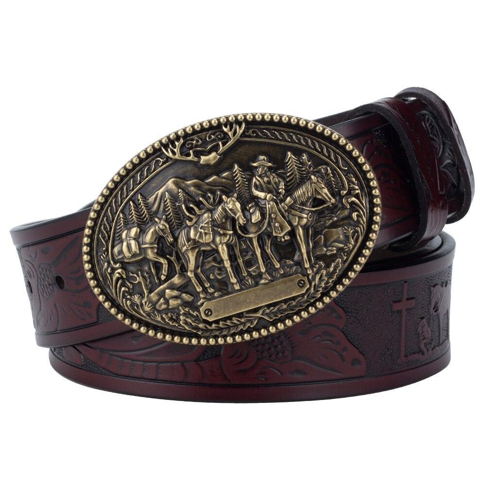 Ceinture Western en cuir pour homme, modèle Jester