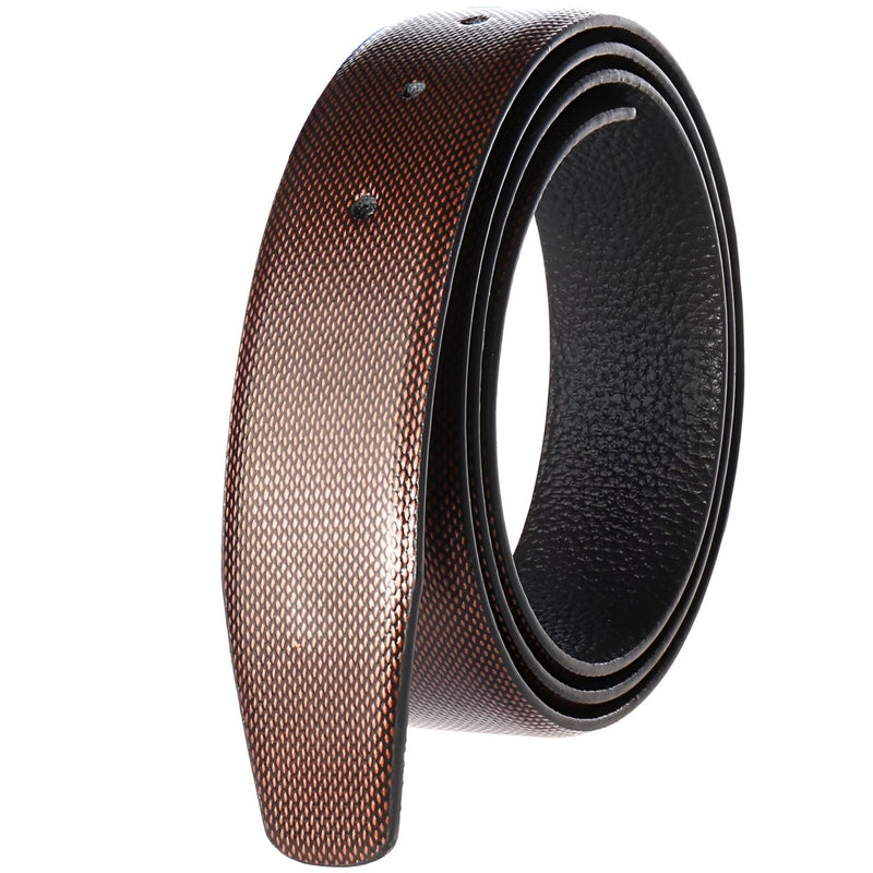 Lanière de ceinture 3.4 cm, en cuir, pour boucles ardillons, aspect serpent, modèle Boldo