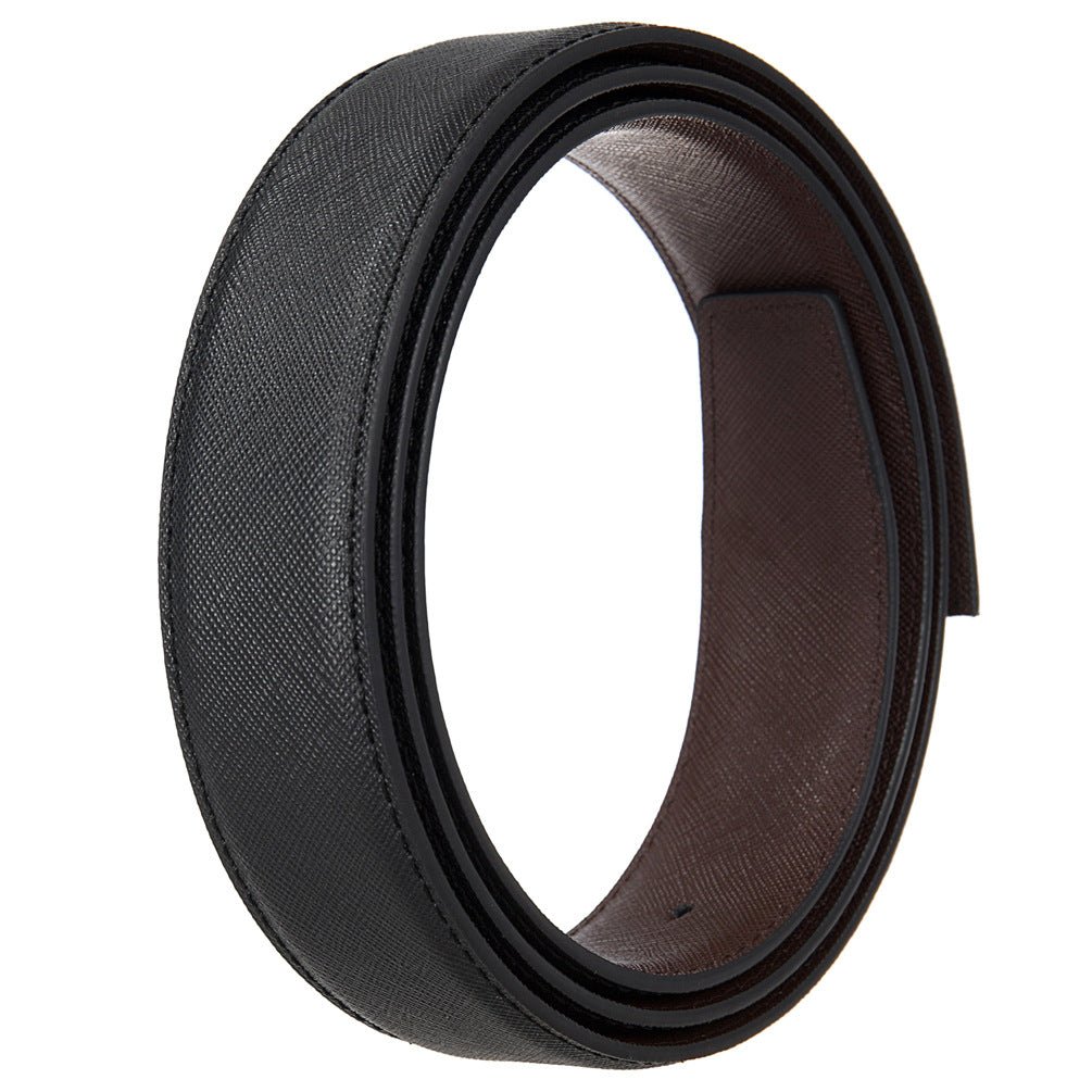 Lanière de ceinture 3.4 cm, en cuir, pour boucles ardillons, réversible, modèle Django - La Boutique de la Ceinture