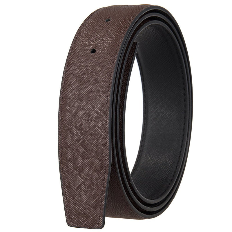 Lanière de ceinture 3.4 cm, en cuir, pour boucles ardillons, réversible, modèle Django