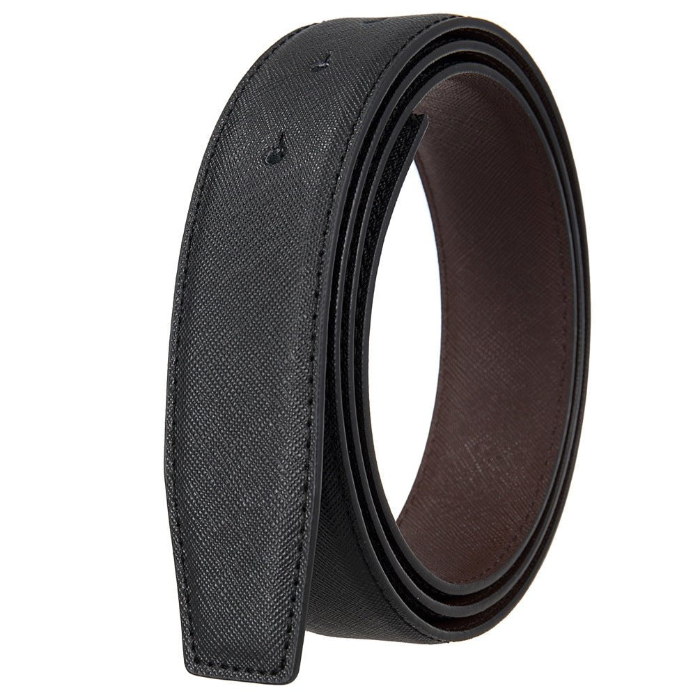 Lanière de ceinture 3.4 cm, en cuir, pour boucles ardillons, réversible, modèle Django - La Boutique de la Ceinture