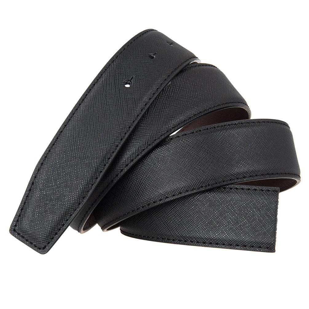 Lanière de ceinture 3.4 cm, en cuir, pour boucles ardillons, réversible, modèle Django - La Boutique de la Ceinture