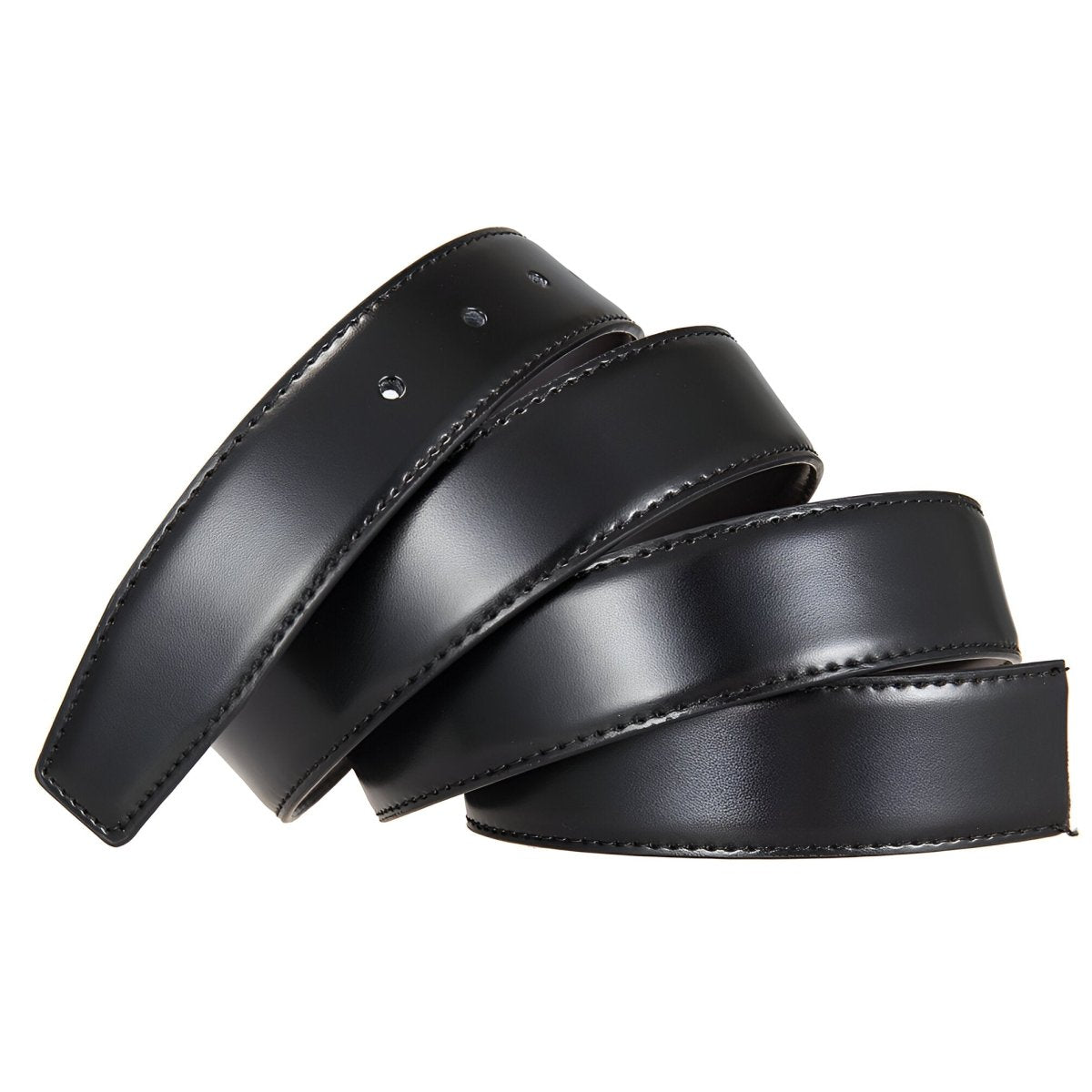 Lanière de ceinture 3.4 cm, en cuir, pour boucles ardillons, réversible, modèle Kalo - La Boutique de la Ceinture