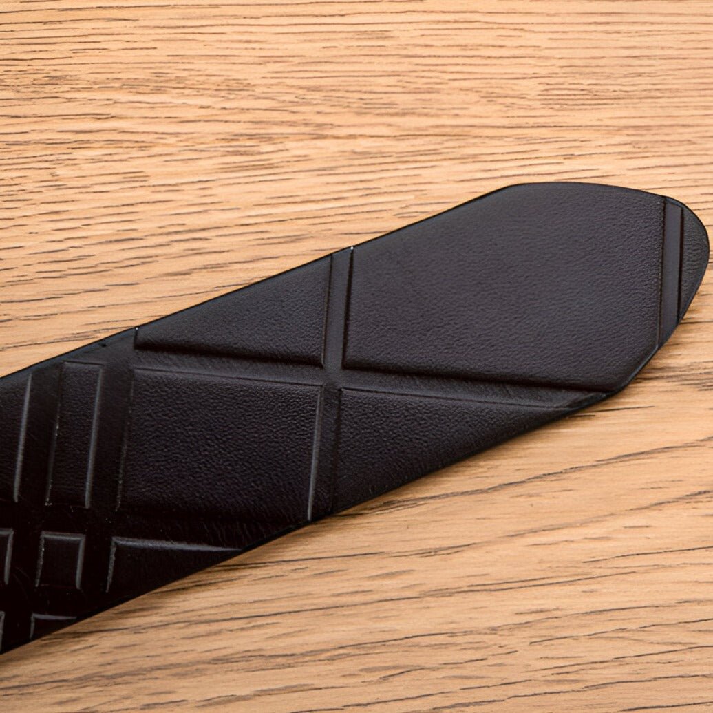 Lanière de ceinture 3.4 cm, en cuir, pour boucles ardillons, texturé, modèle Ekrem - La Boutique de la Ceinture
