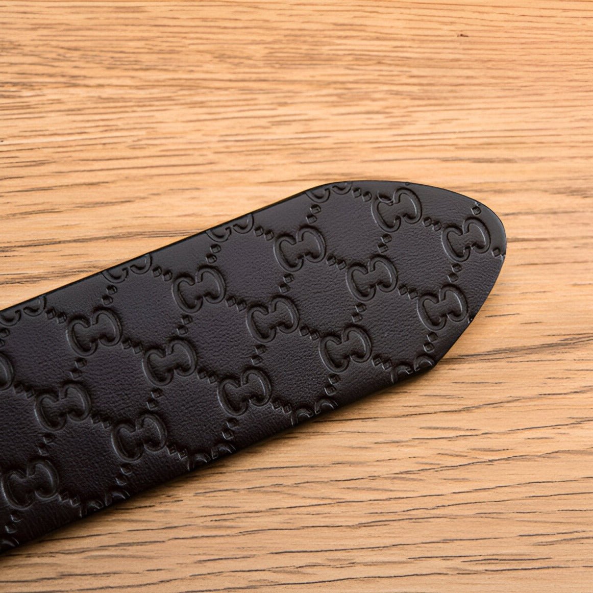Lanière de ceinture 3.4 cm, en cuir, pour boucles ardillons, texturé, modèle Myron - La Boutique de la Ceinture