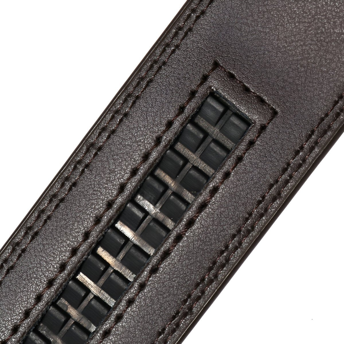 Lanière de ceinture 3.5 cm, en cuir, aspect rayé, pour boucles automatiques, modèle Arsène - La Boutique de la Ceinture