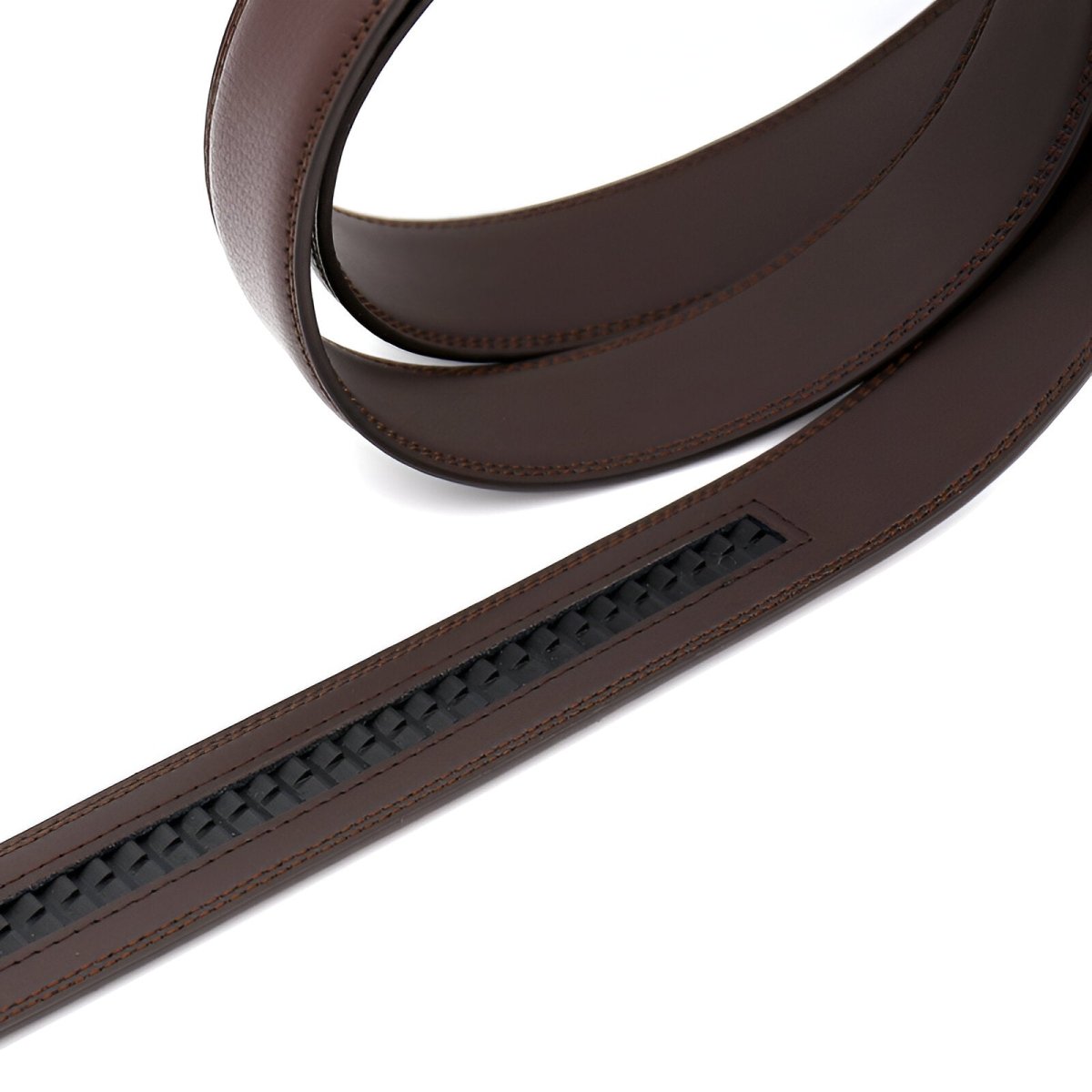 Lanière de ceinture 3.5 cm, en cuir, pour boucles automatiques, modèle Roland - La Boutique de la Ceinture