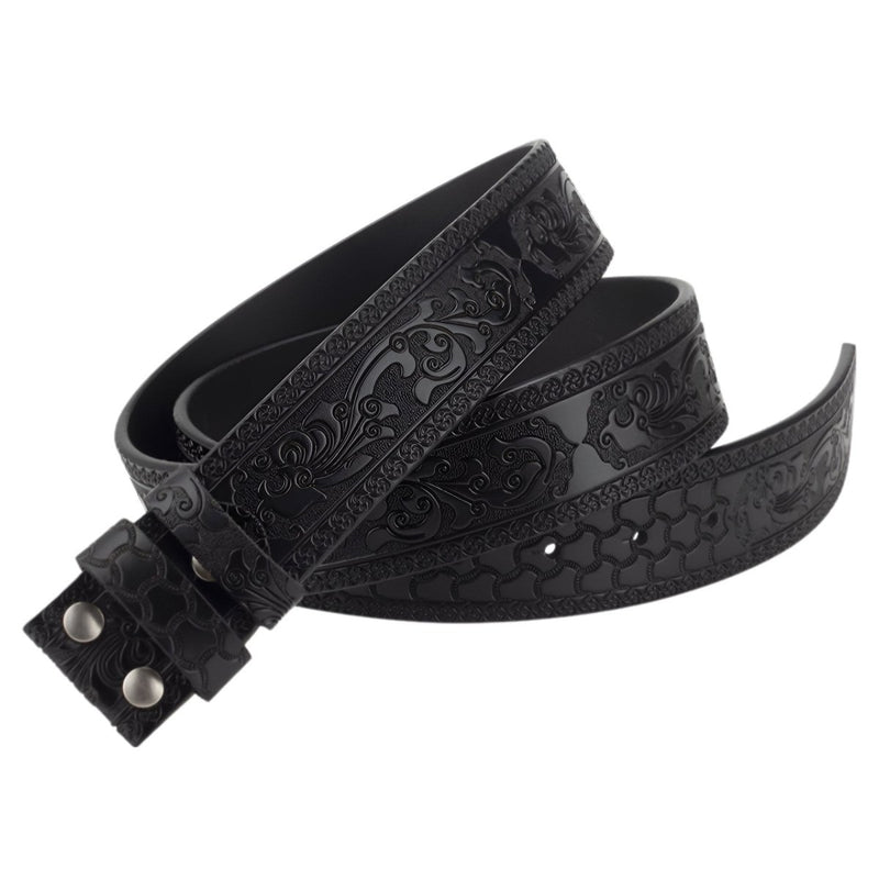 Lanière de ceinture 3.8 cm, en cuir texturé, pour boucles interchangeables, modèle Trevor